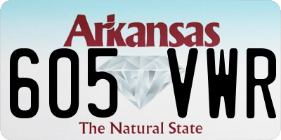 AR license plate 605VWR