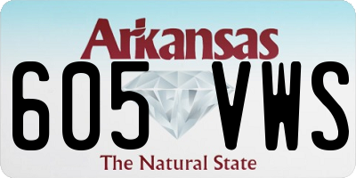 AR license plate 605VWS
