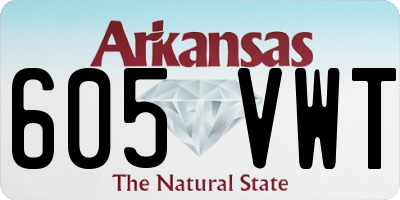 AR license plate 605VWT