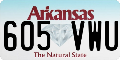AR license plate 605VWU