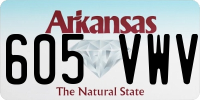 AR license plate 605VWV