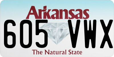 AR license plate 605VWX