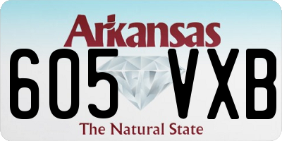 AR license plate 605VXB