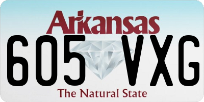 AR license plate 605VXG