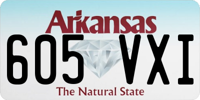 AR license plate 605VXI