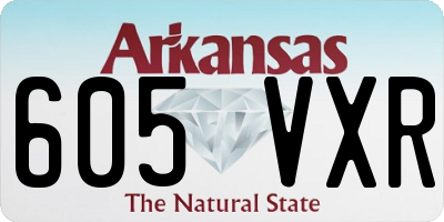 AR license plate 605VXR