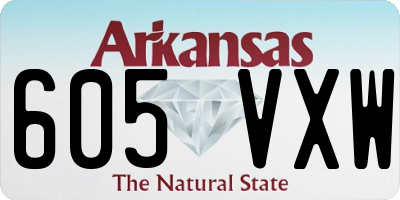 AR license plate 605VXW