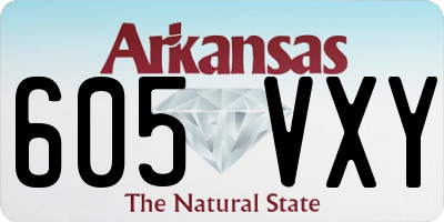 AR license plate 605VXY