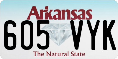 AR license plate 605VYK