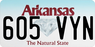 AR license plate 605VYN
