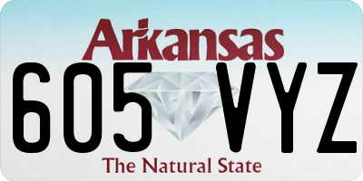 AR license plate 605VYZ