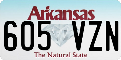 AR license plate 605VZN