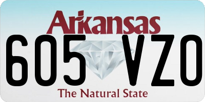 AR license plate 605VZO