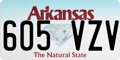 AR license plate 605VZV