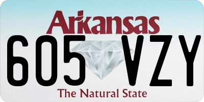 AR license plate 605VZY