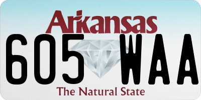AR license plate 605WAA