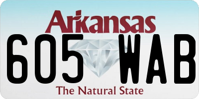 AR license plate 605WAB