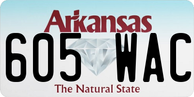 AR license plate 605WAC