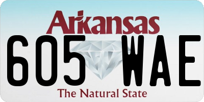 AR license plate 605WAE