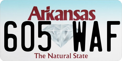 AR license plate 605WAF