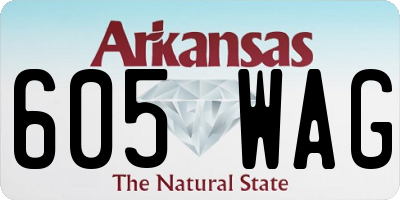 AR license plate 605WAG