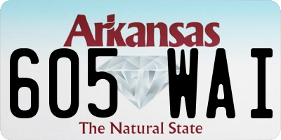 AR license plate 605WAI