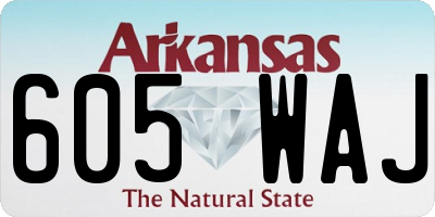 AR license plate 605WAJ