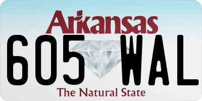 AR license plate 605WAL