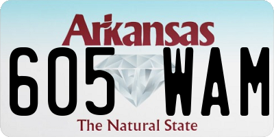 AR license plate 605WAM