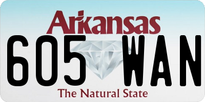 AR license plate 605WAN