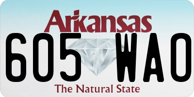 AR license plate 605WAO