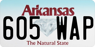 AR license plate 605WAP
