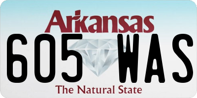 AR license plate 605WAS