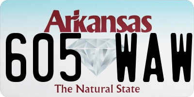 AR license plate 605WAW