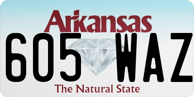 AR license plate 605WAZ