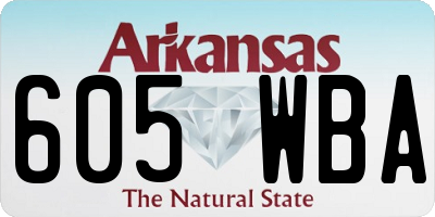 AR license plate 605WBA
