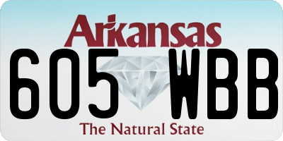 AR license plate 605WBB