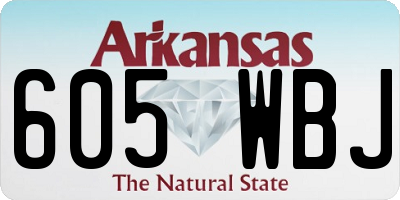 AR license plate 605WBJ