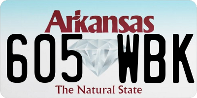 AR license plate 605WBK