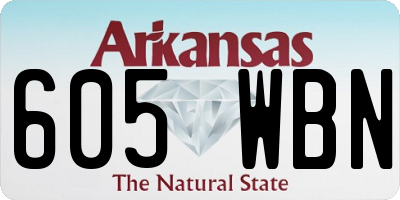 AR license plate 605WBN