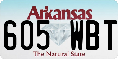 AR license plate 605WBT