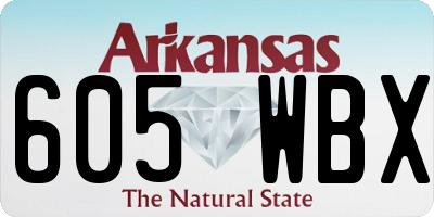 AR license plate 605WBX