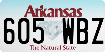 AR license plate 605WBZ