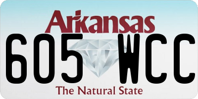 AR license plate 605WCC