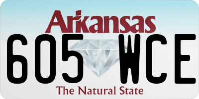 AR license plate 605WCE