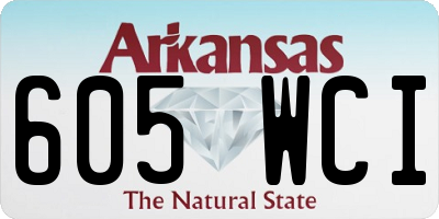 AR license plate 605WCI