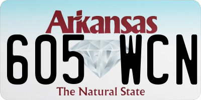 AR license plate 605WCN
