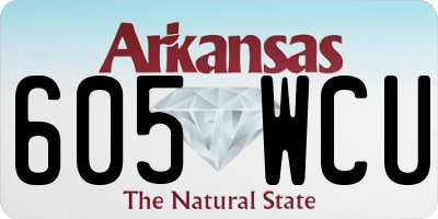 AR license plate 605WCU