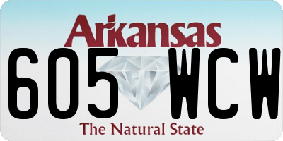 AR license plate 605WCW