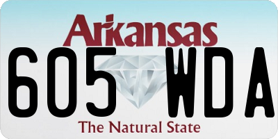 AR license plate 605WDA